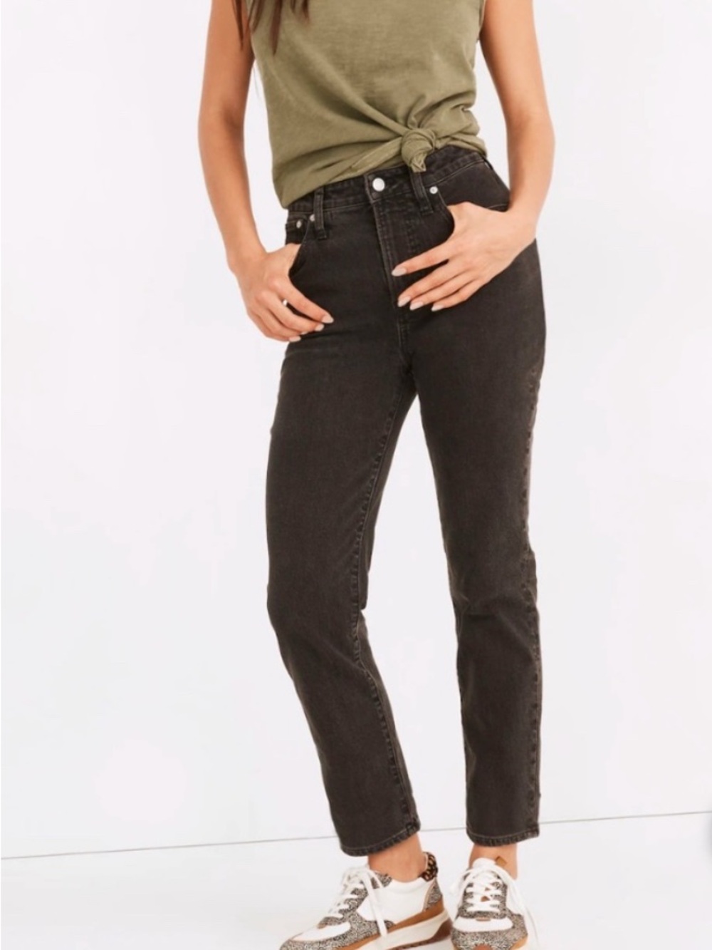 Madewell High-Rise Straight Jeans - Black